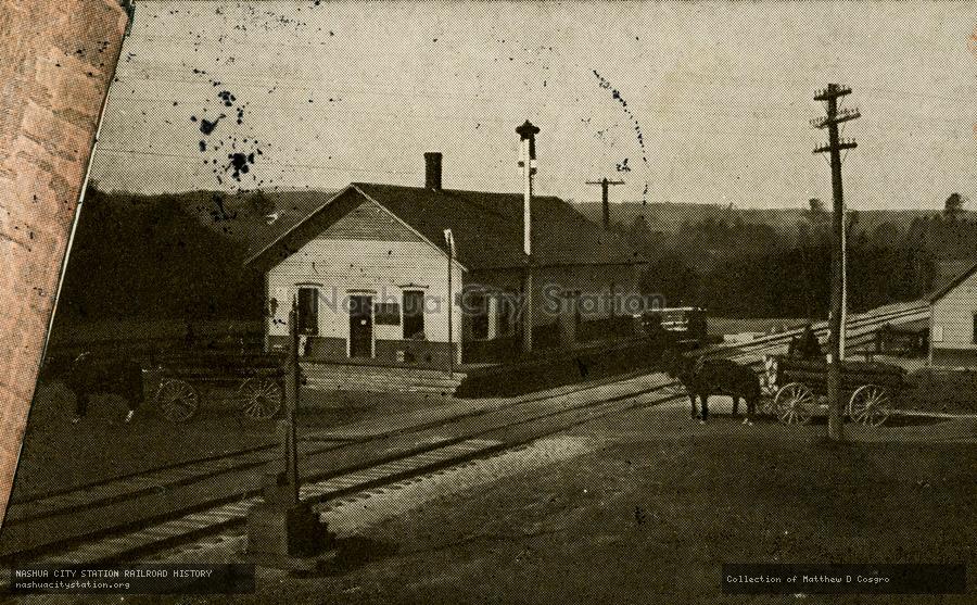 Postcard: Boston & Maine Station, State Line, New Hampshire